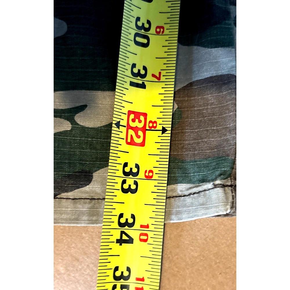 Wrangler Pants Cargo Ripstop Mens 34x32 Camoflauge Green Outdoor Utility Pockets - Picture 7 of 8